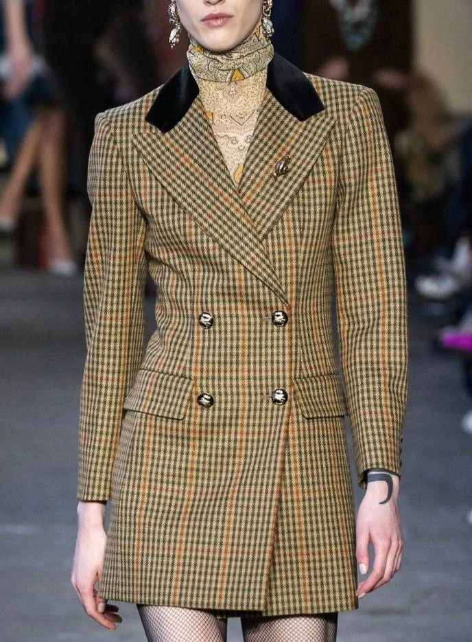 Костюмно-плательная шерсть, сток Gucci клетка, пластичная, слегка  держит форму, не кол...