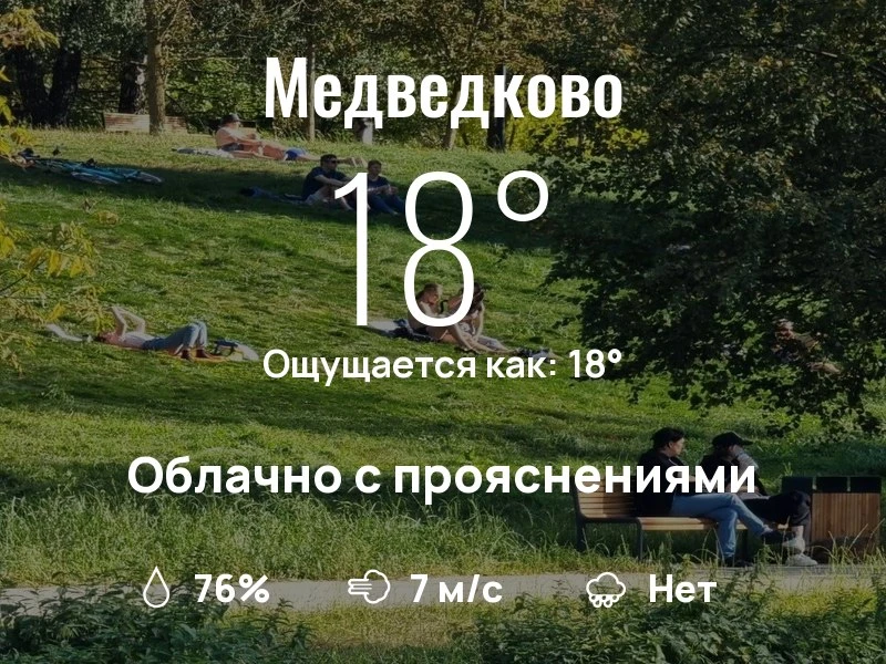 Что с погодой в Медведково?