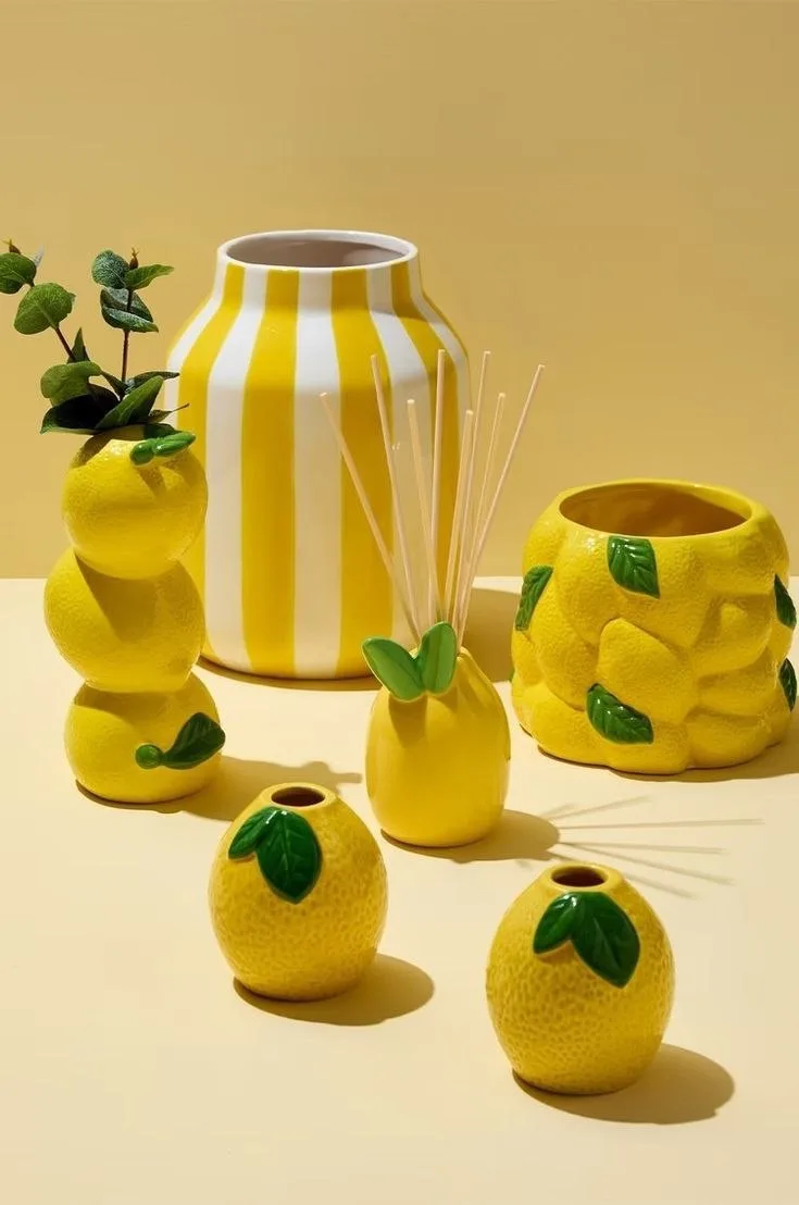 Милая посуда с лимончиками 🍋 Pinterest