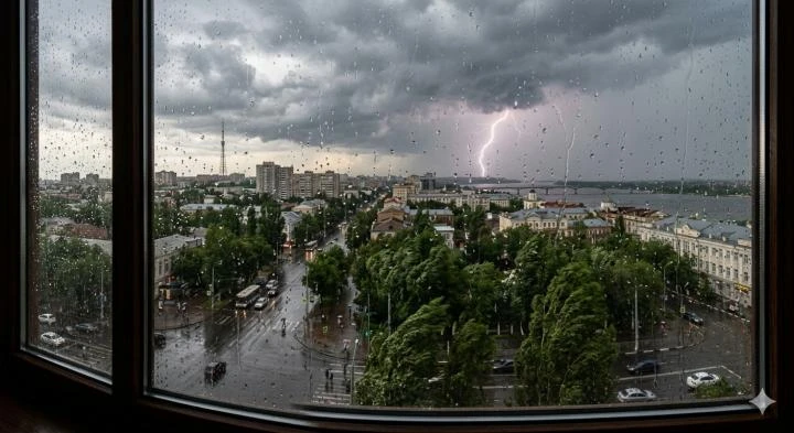 ⛈️15 июня в Липецке с 06:00 до 18:00 ожидаются дожди и грозы, ветер с порывами до 15–20 м/с, сообщил