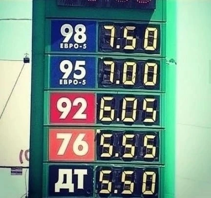 Просто фото цен на бензин в 2000-х — без лишних слов...