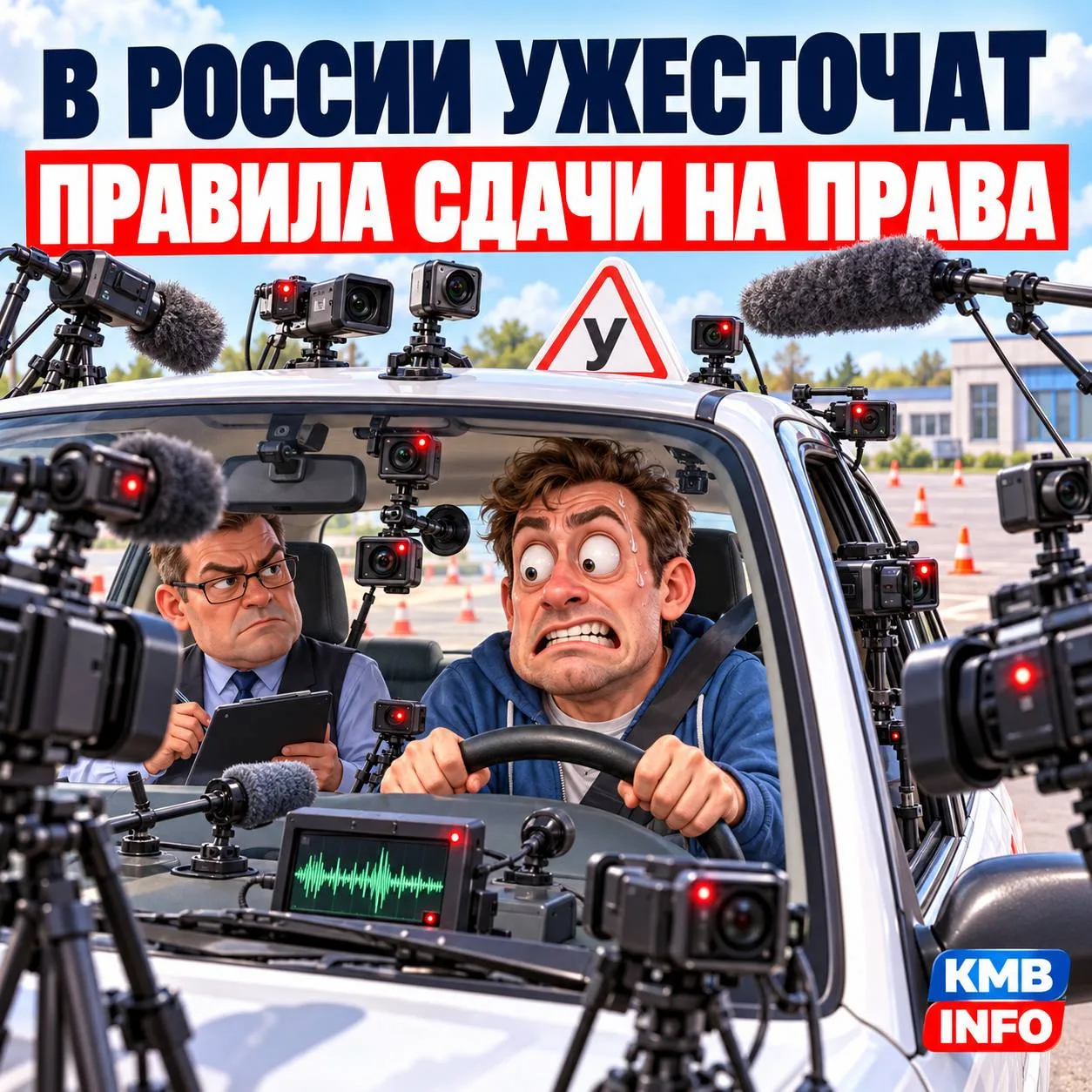 👮 Сдача на права — под камерами и микрофонами