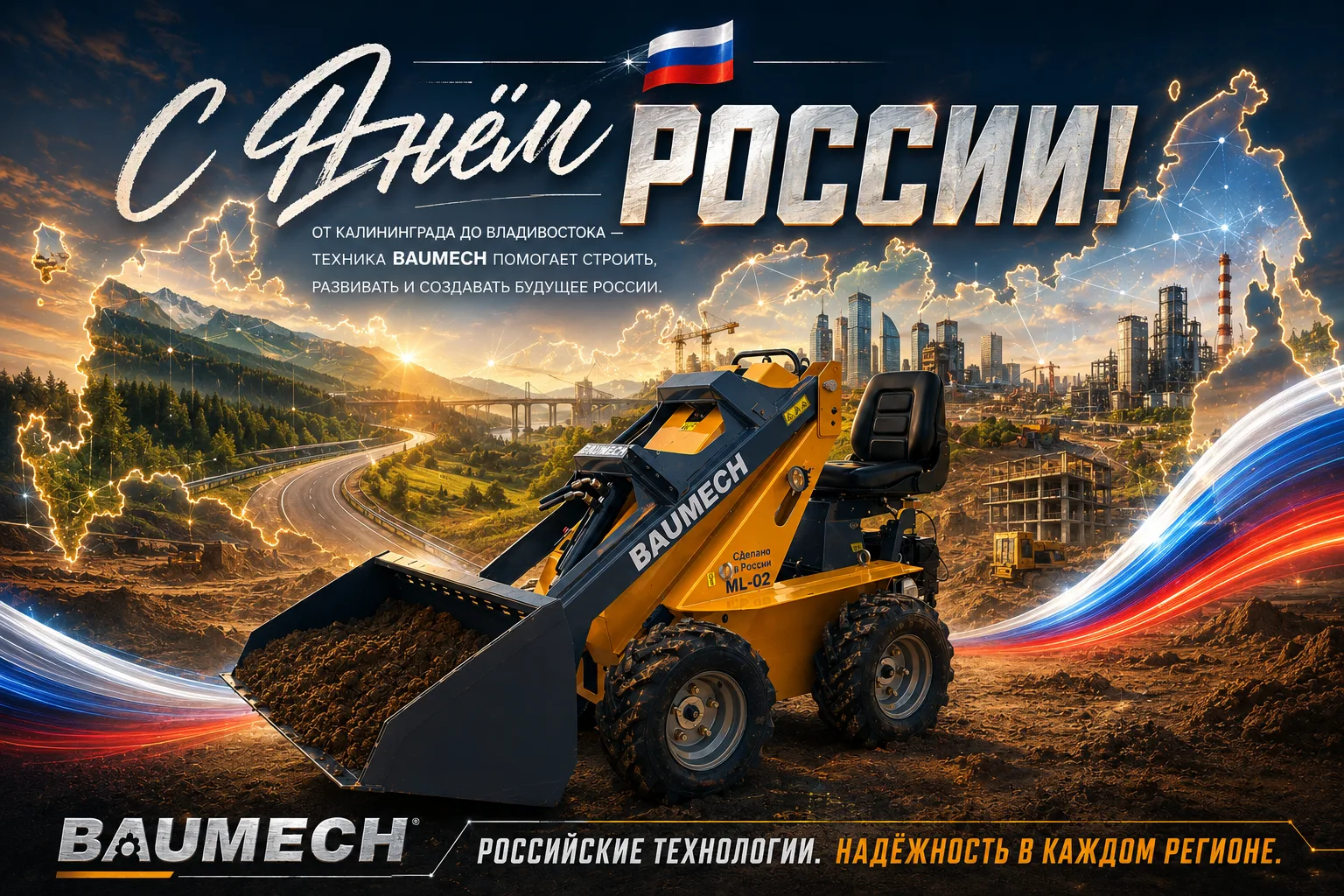 🇷🇺 С Днём России!

Компания BAUMECH поздравляет всех с государственным праздником нашей страны!

Р