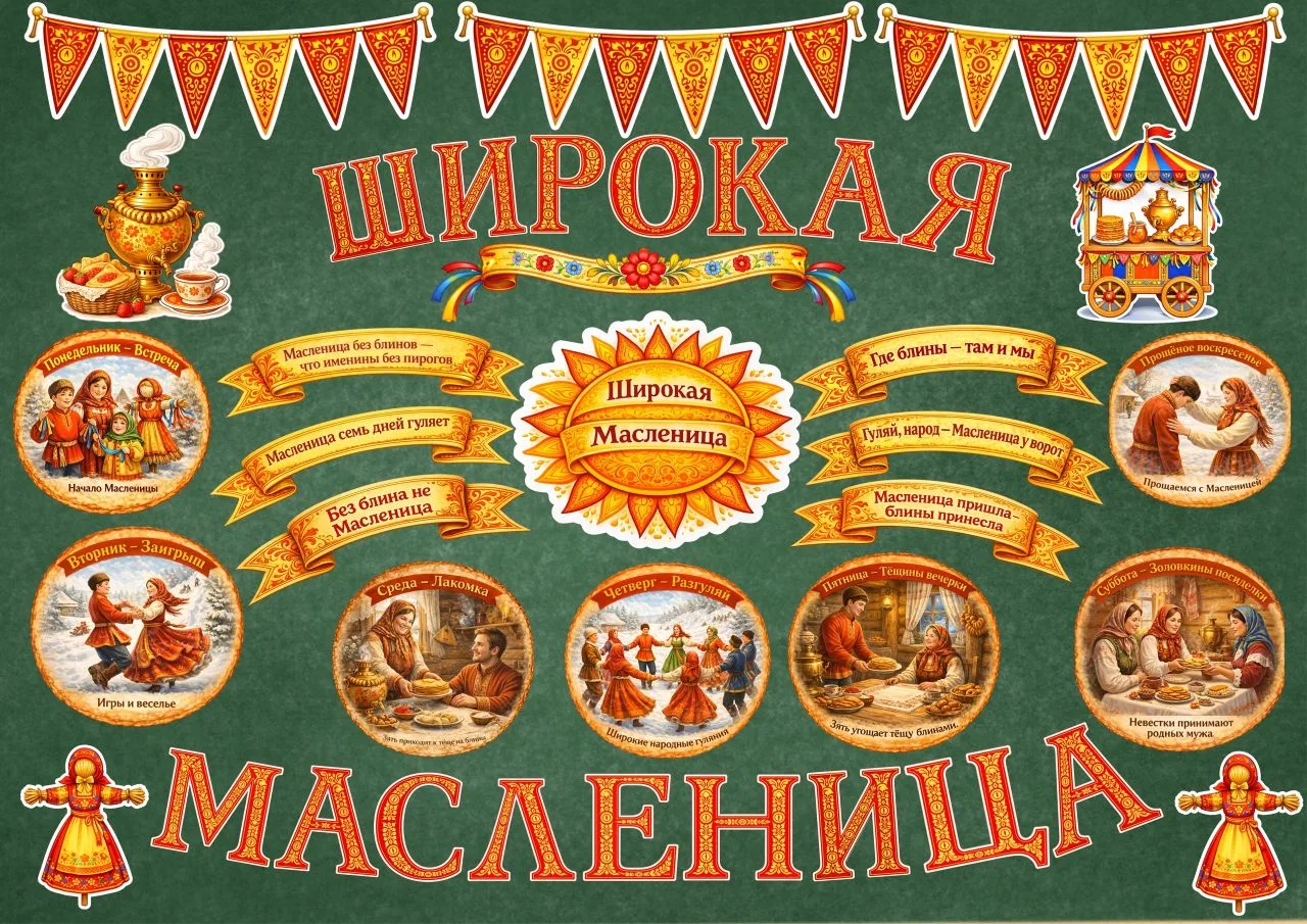 ☀Широкая Масленица - оформление кабинета и доски ❤   Файл ниже можно скачать бесплатно 👇👇 Здесь бесп