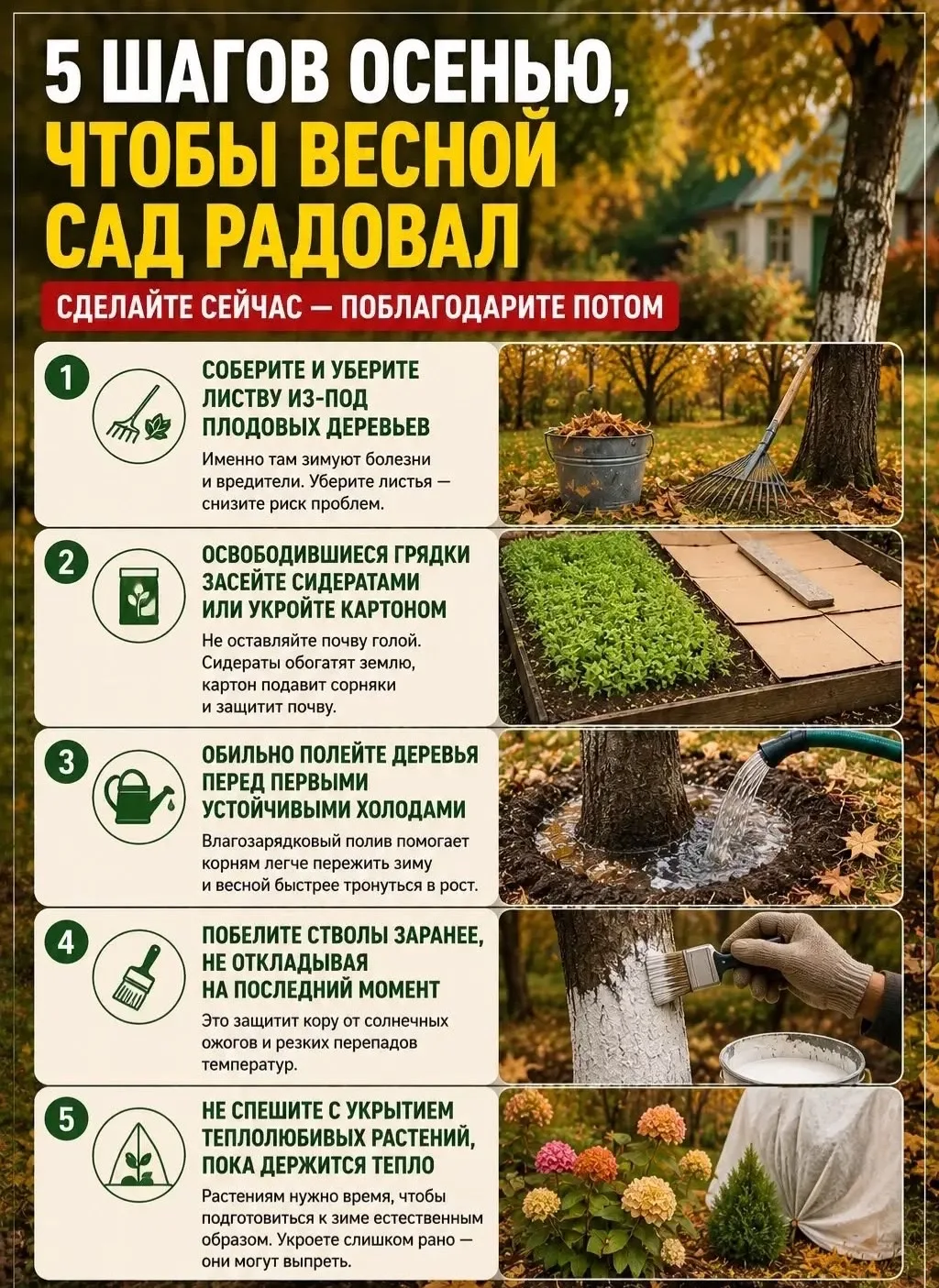 5 простых шагов для хорошего урожая на следующий год