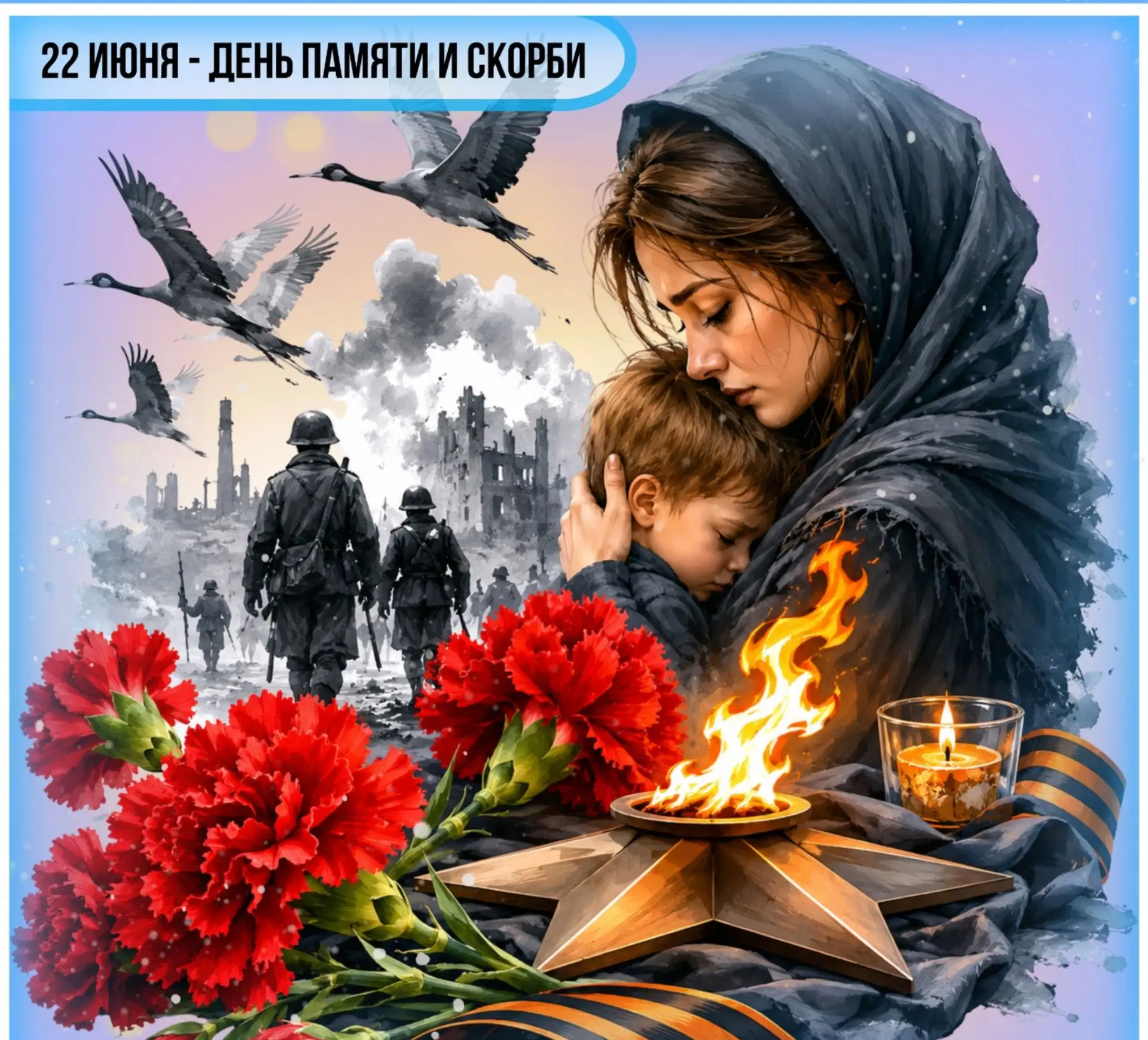22 июня - День Памяти и скорби.....
День памяти и скорби — памятная дата в России, которая отмечаетс