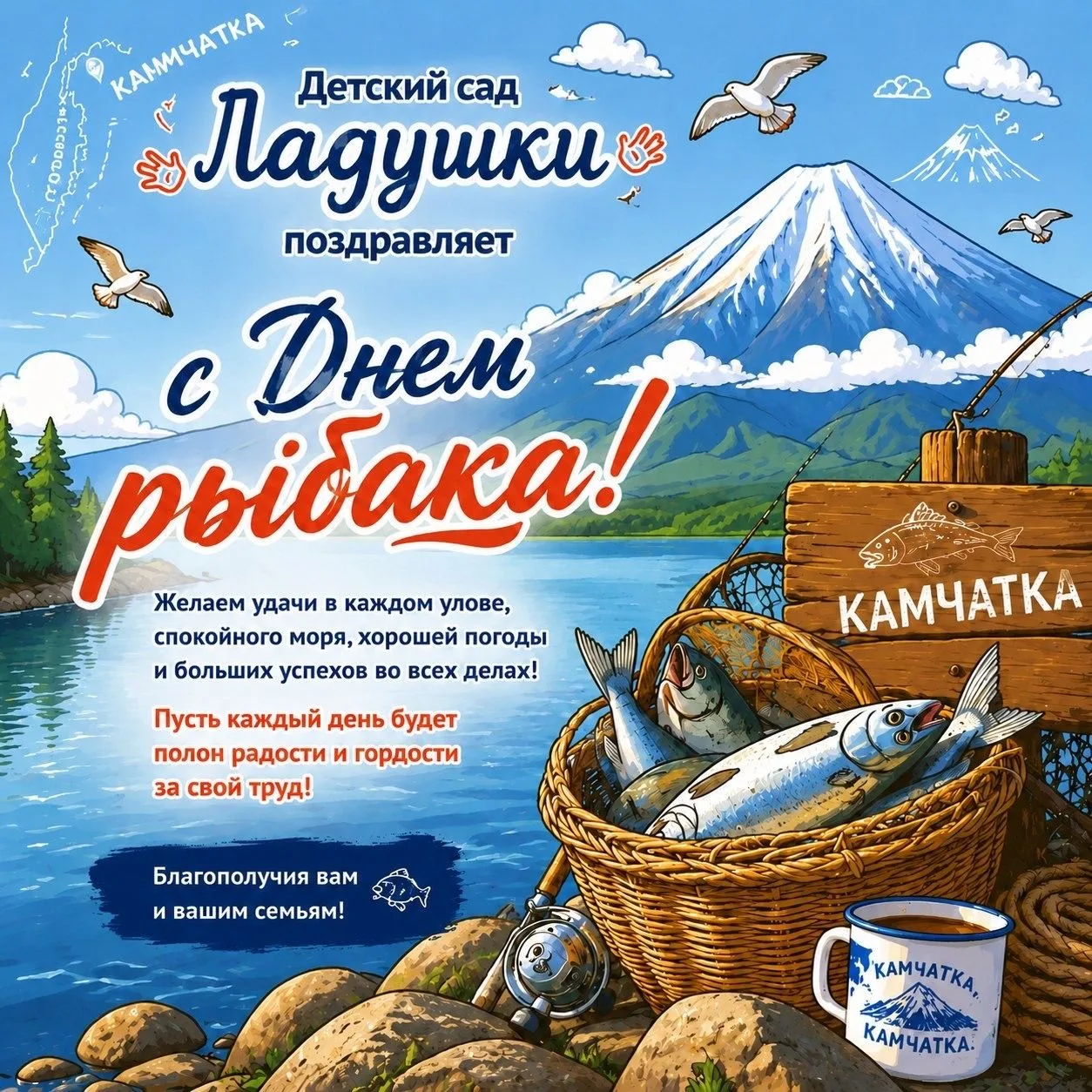 Уважаемые родители, бабушки и дедушки!
⁣
Сегодня, 12 июля, на Камчатке особенный день — День рыбака!