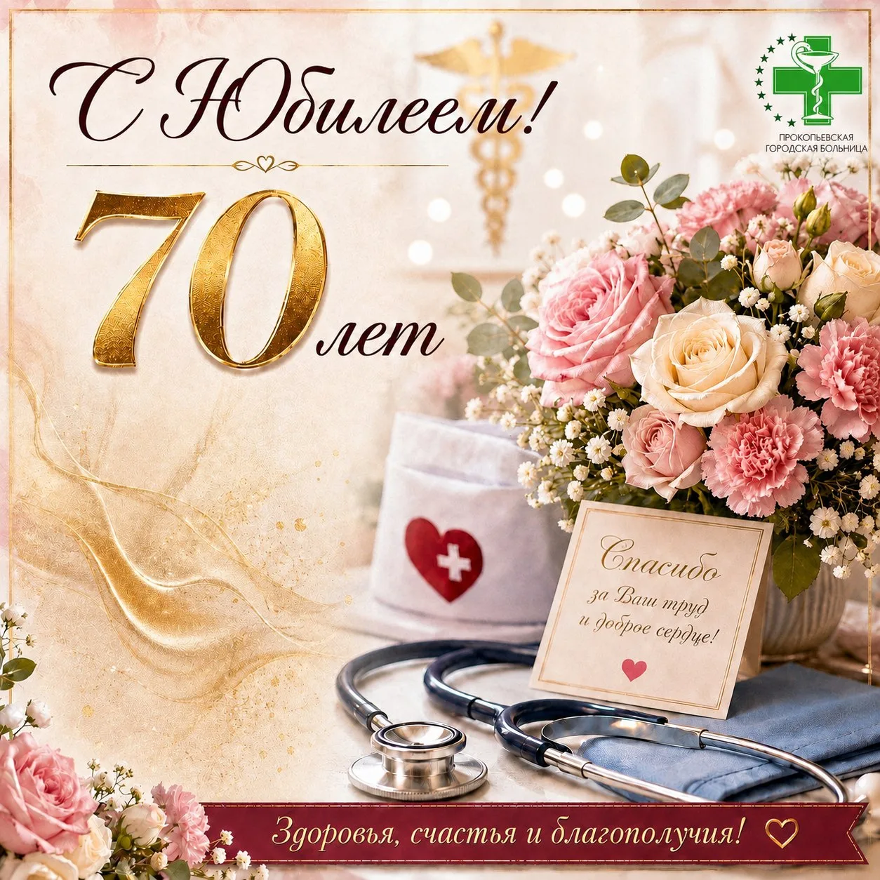 🎂 Сегодня свой 70-летний юбилей отмечает медицинская сестра по массажу физиотерапевтич...