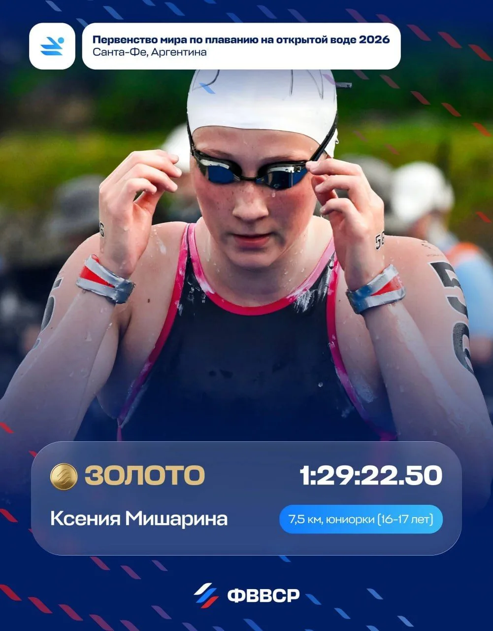 🥇🇷🇺 Пловчиха Ксения Мишарина — победительница юниорского ЧМ