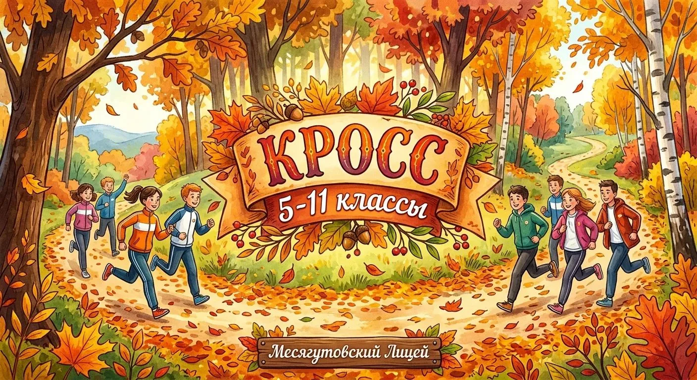 🍁 НОВОСТЬ 🍁 Завтра в нашем лицее пройдёт традиционный легкоатлетический кросс среди 5...