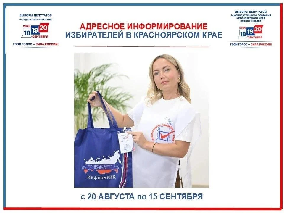 В Красноярском крае стартовало адресное информирование избирателей