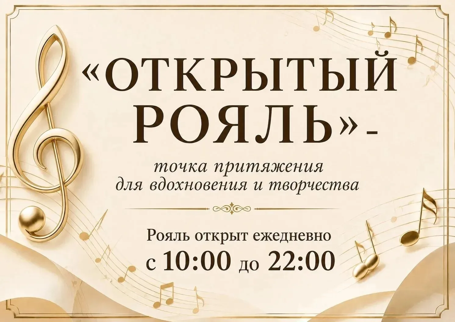 🎹 На Театральной площади Курска открыта общественная творческая площадка «Открытый рояль», предоста