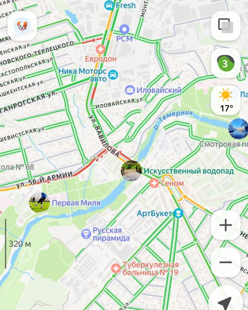 ❗️Жители сообщают, что ночью "На мосту Каменки начали ремонт, пробка из центра даже сей...
