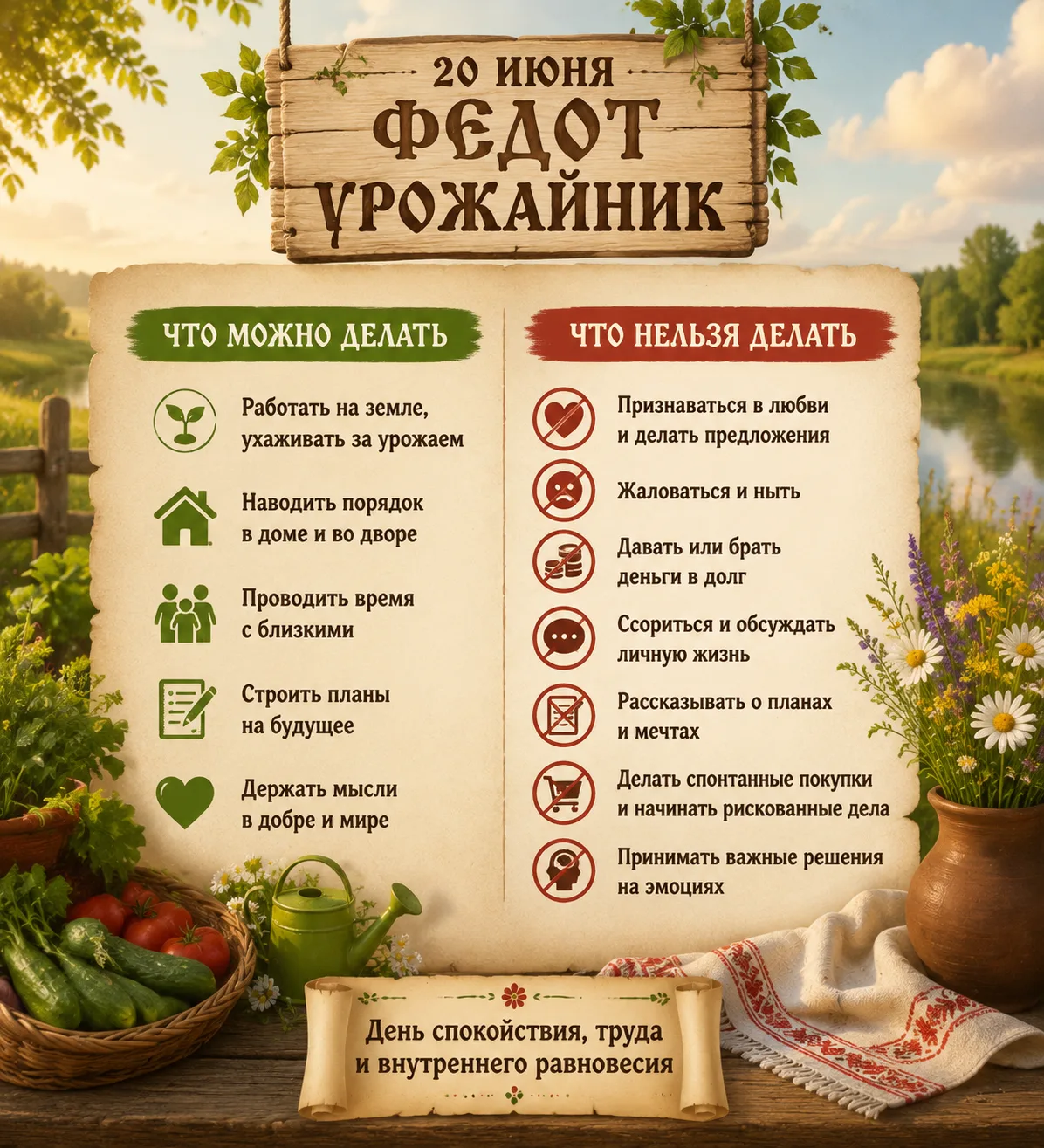 🌾 Федот Урожайник — 20 июня