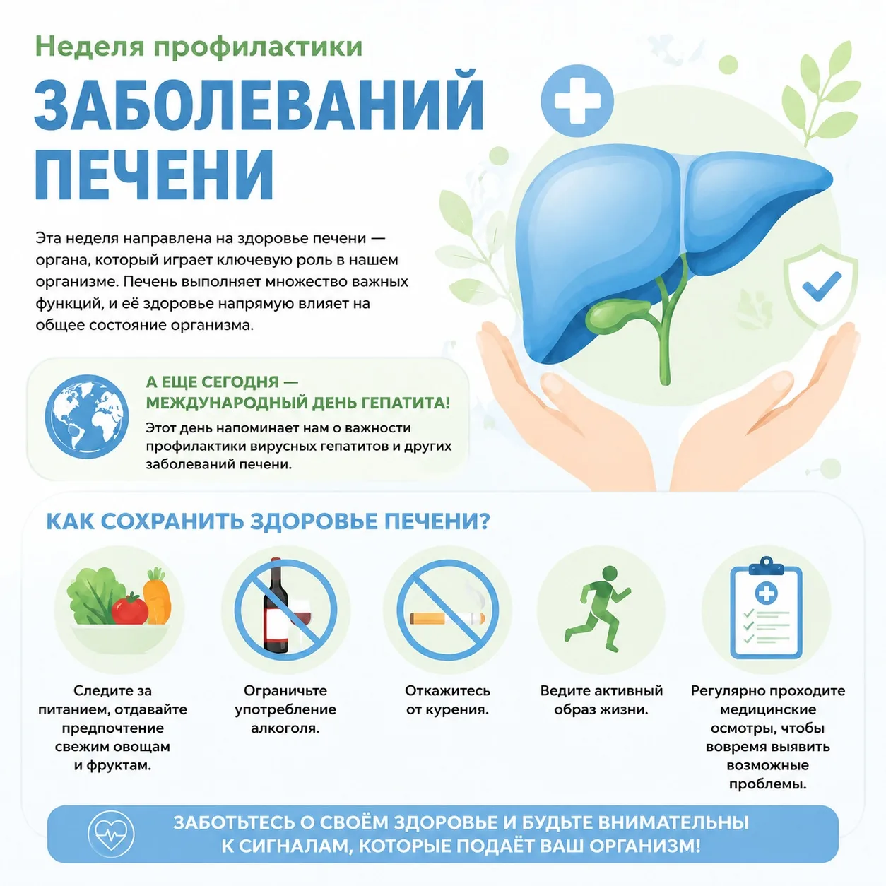 🗓 Неделя профилактики заболеваний печени.

Основными причинами хронических заболеваний печени являю