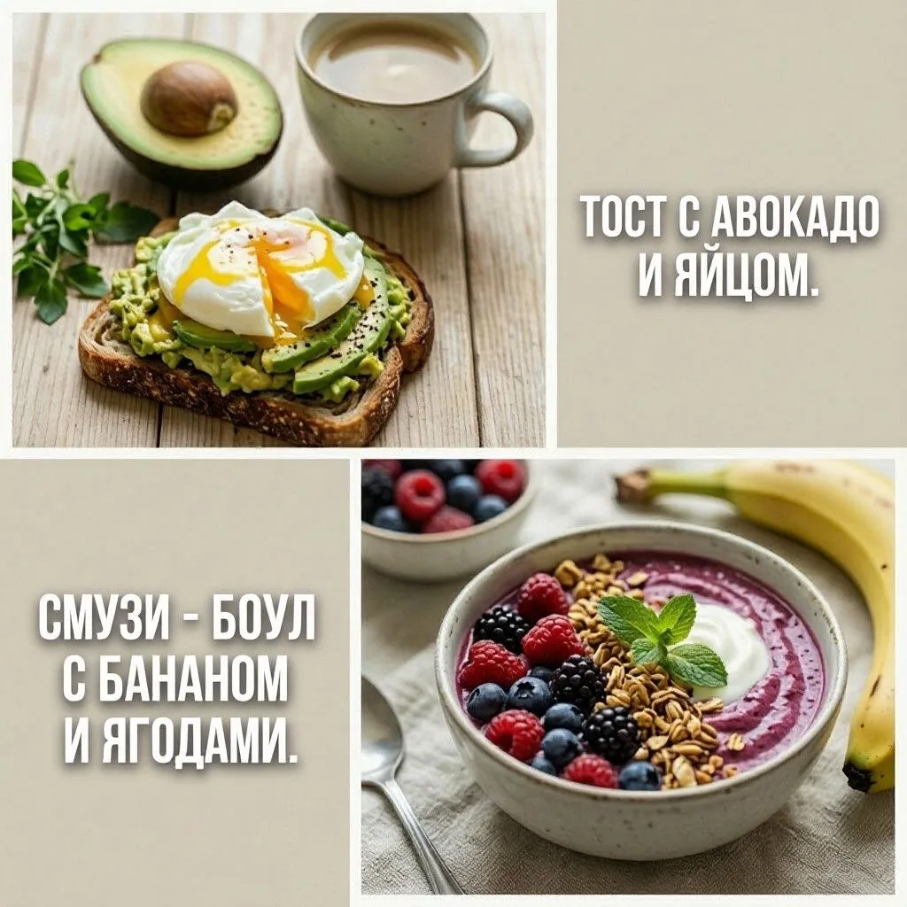 Завтрак за 7 минут: 2 рецепта, чтобы день был в плюсе 🥑🍌