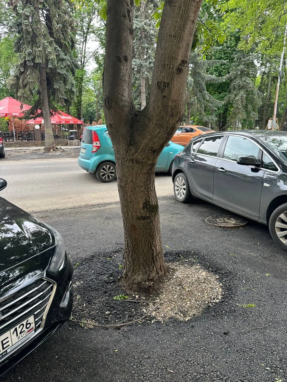 От подписчиков: 💬Добрый день, высылаю фотографии парковочных карманов вдоль дома по адресу Октябрьск