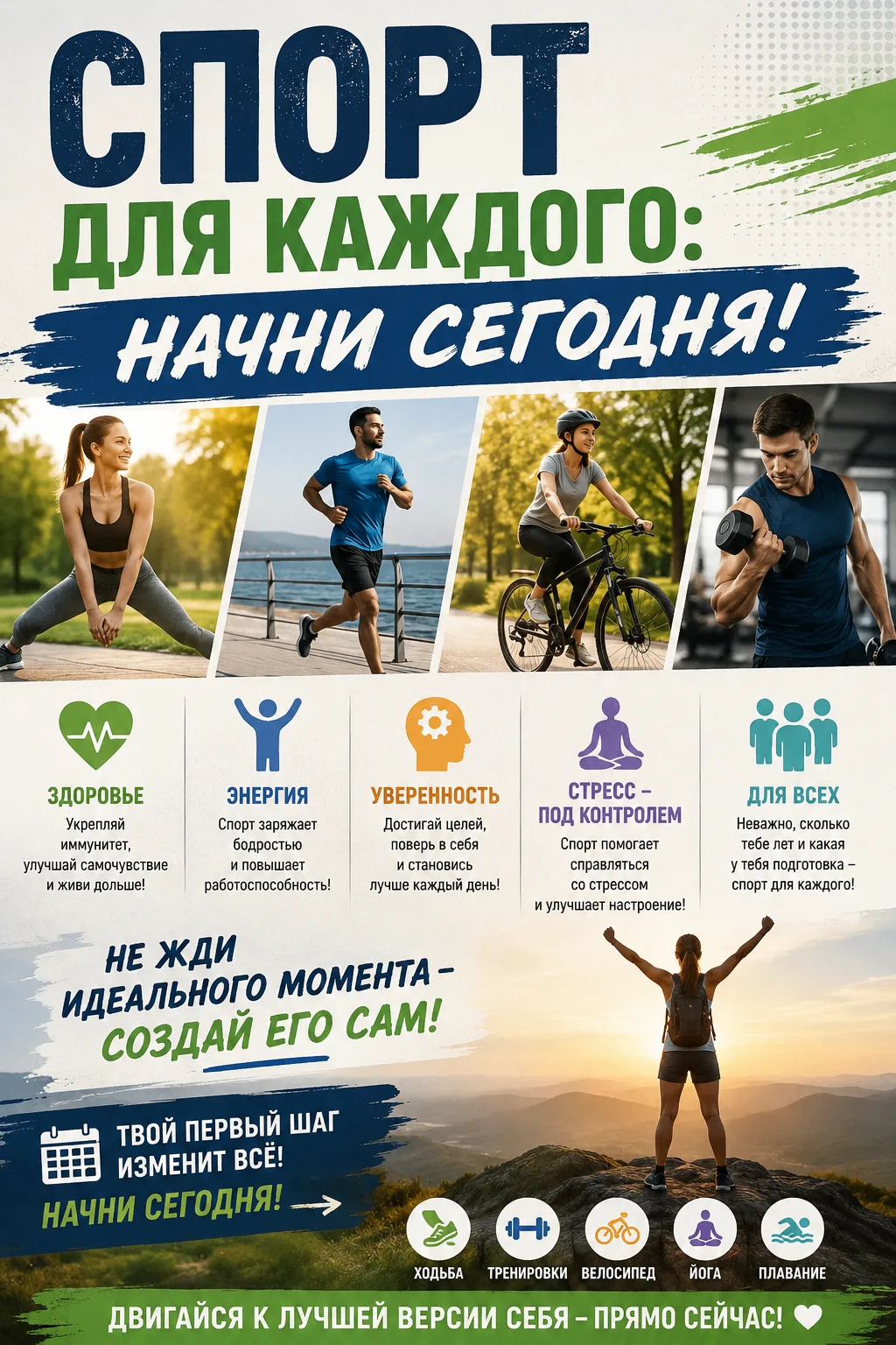 Спорт для каждого: начни сегодня!