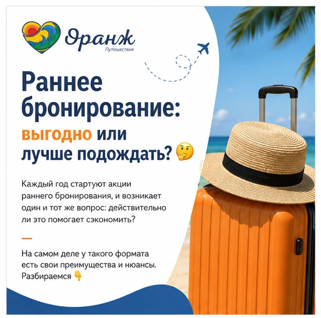 ✈️ Раннее бронирование: действительно выгодно или это просто маркетинг?

Этот вопрос нам задают кажд