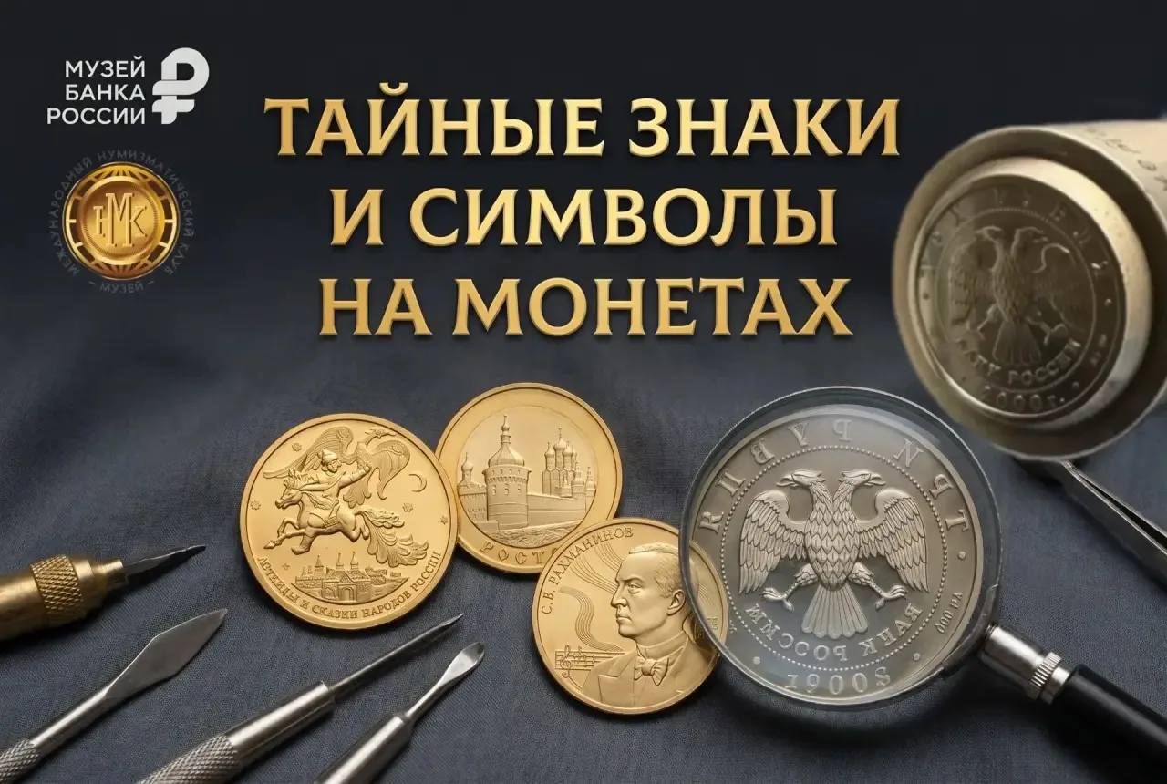 На выставке музея Международного нумизматического клуба «Тайные знаки и символы на монетах» представ