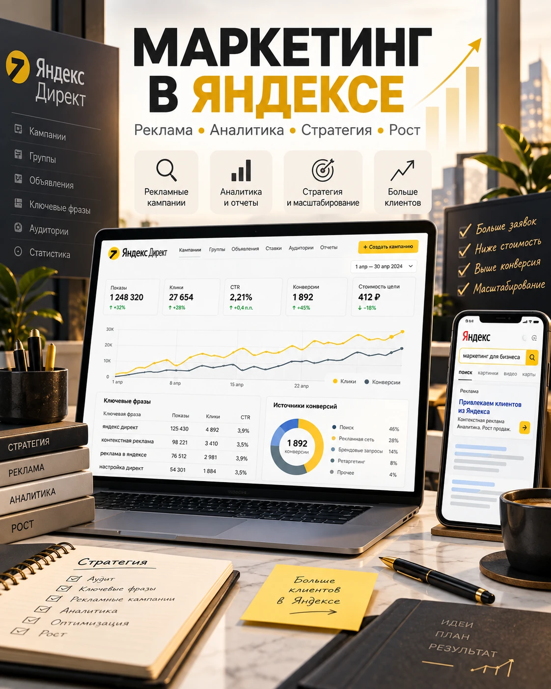Теперь Яндекс может сам увеличивать рекламный бюджет. Хорошо это или опасно? 📊 👩‍💼 💻