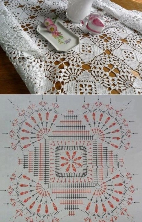 Нежный узор крючком💖
