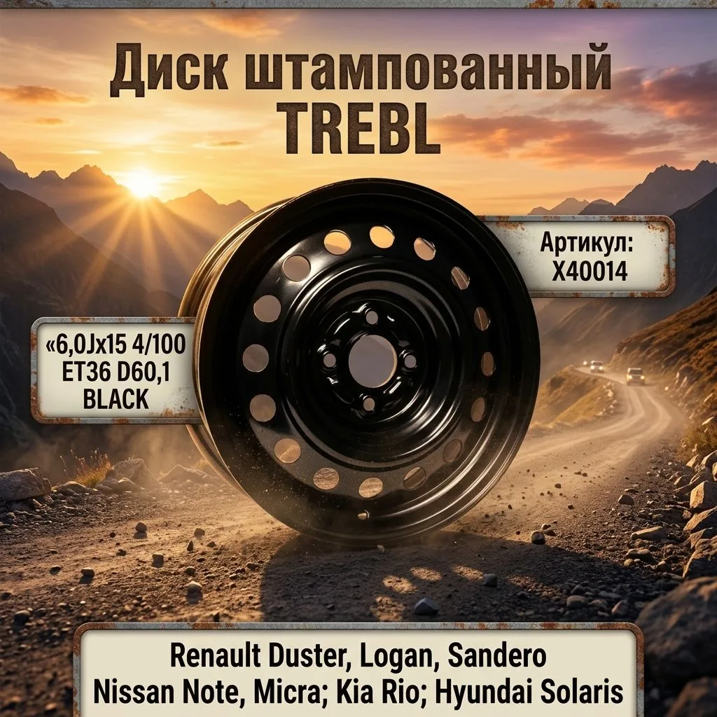 🔞 Штампованный диск TREBL — надёжность по цене металла!