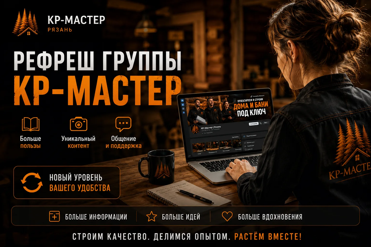 🚀 РЕФРЕШ ГРУППЫ ВКОНТАКТЕ КОМПАНИИ КР - МАСТЕР

Мы полностью освежили и обновили нашу группу ⚒🔥

Т