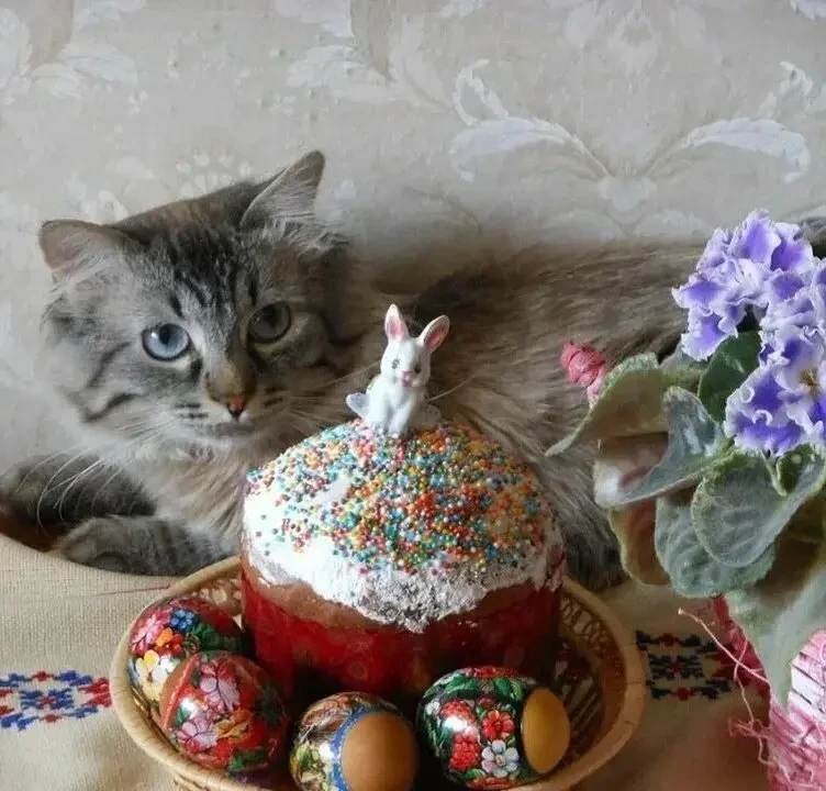 Признавайтесь, уже? 🧁  😍 – Конечно! 🙏 – Держусь, жду завтра 🙄 – Не ем куличи вообще