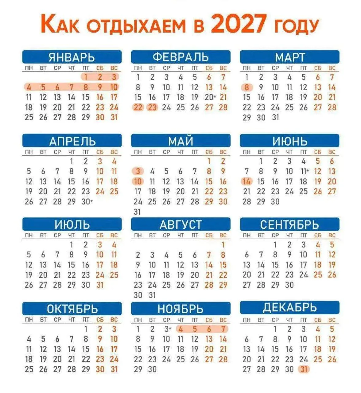 📅 Сохраняйте для планирования путешествий: как будем отдыхать в 2027.