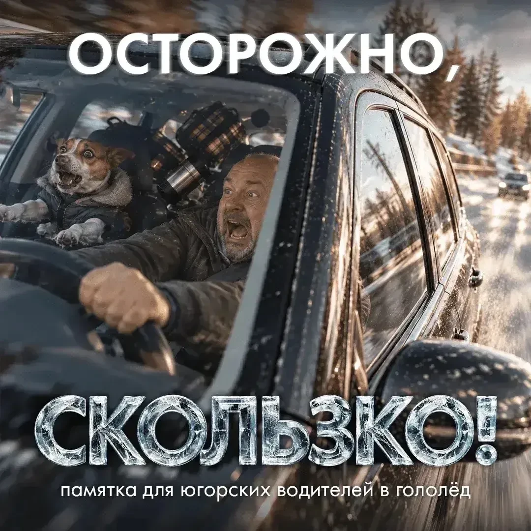 Гололед – повышенная опасность на дороге