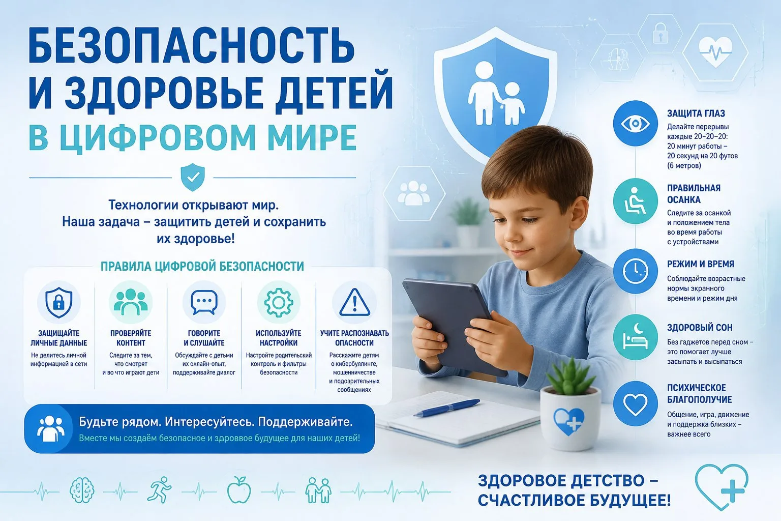 Тема: Безопасность и здоровье детей в цифровом мире

Уважаемые родители! В наших силах помочь детям 