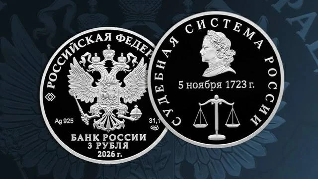 ЦБ выпустит памятную монету в честь судебной системы России.