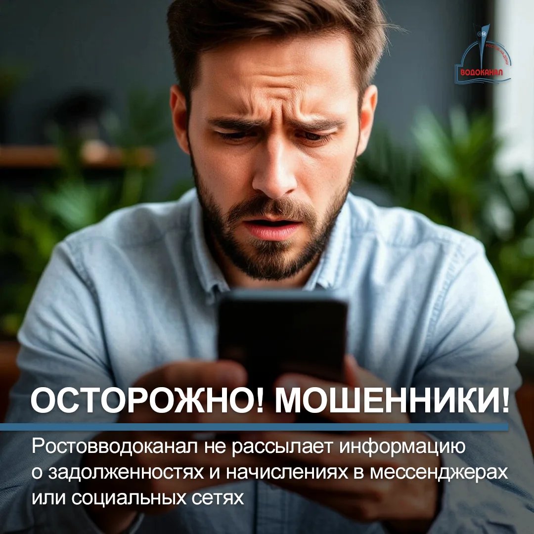 ❗️Осторожно, мошенники ❗️  В контакт-центр Ростовводоканала обратились взволнованные абоненты, котор