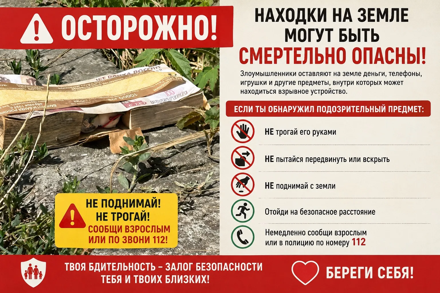⚠️ ОСТОРОЖНО: НЕПОДНЯТЫЕ НАХОДКИ — БЕЗОПАСНОСТЬ НАШИХ ДЕТЕЙ ПРЕЖДЕ ВСЕГО!
