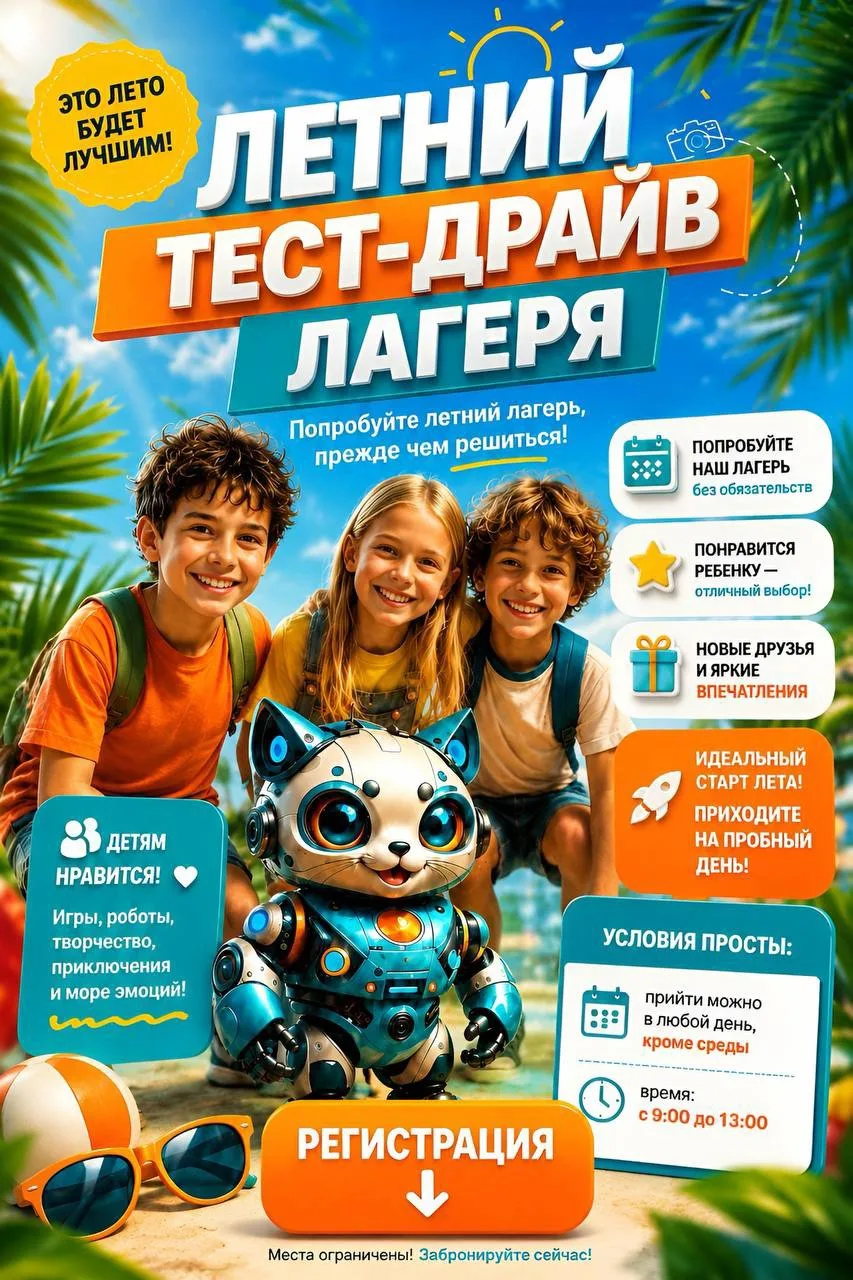 ЗАПИСЫВАЙТЕСЬ НА ТЕСТ‑ДРАЙВ ЛАГЕРЯ! 🚀