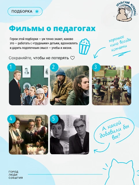 📽 Фильмов о школе и учителях десятки, если не сотни. У каждого есть своя любимая карти...