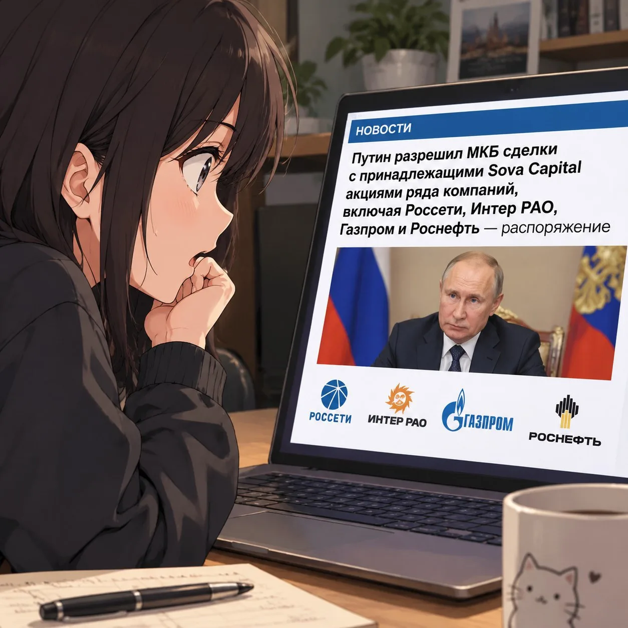 Путин разрешил МКБ сделки с принадлежащими Sova Capital акциями ряда компаний, включая ...