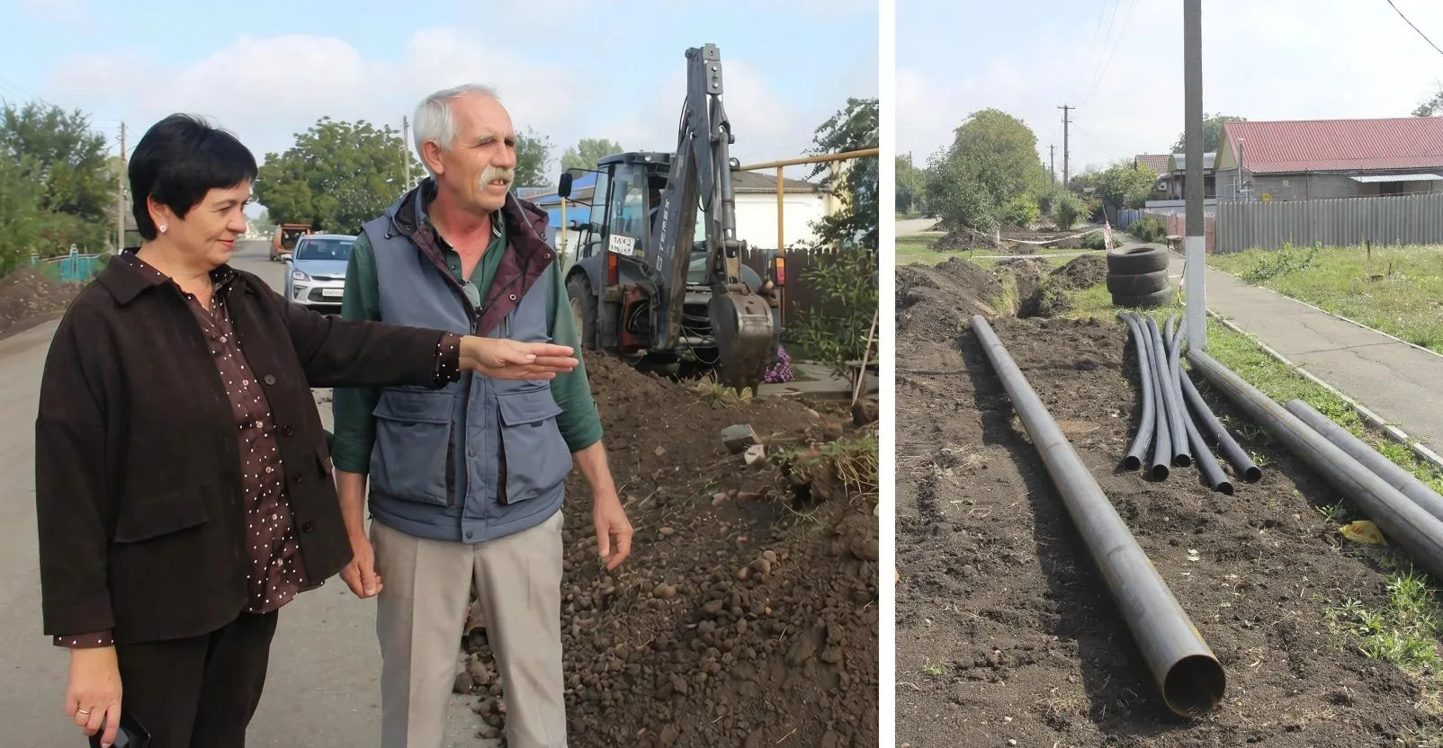 В посёлке Уманском меняют водопровод, которому больше 60 лет