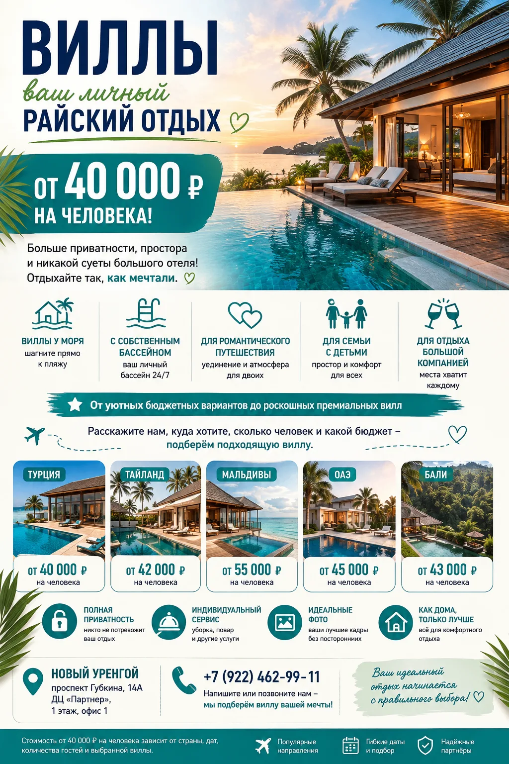 🏡 ВИЛЛЫ ОТ 40 000 ₽ НА ЧЕЛОВЕКА!
