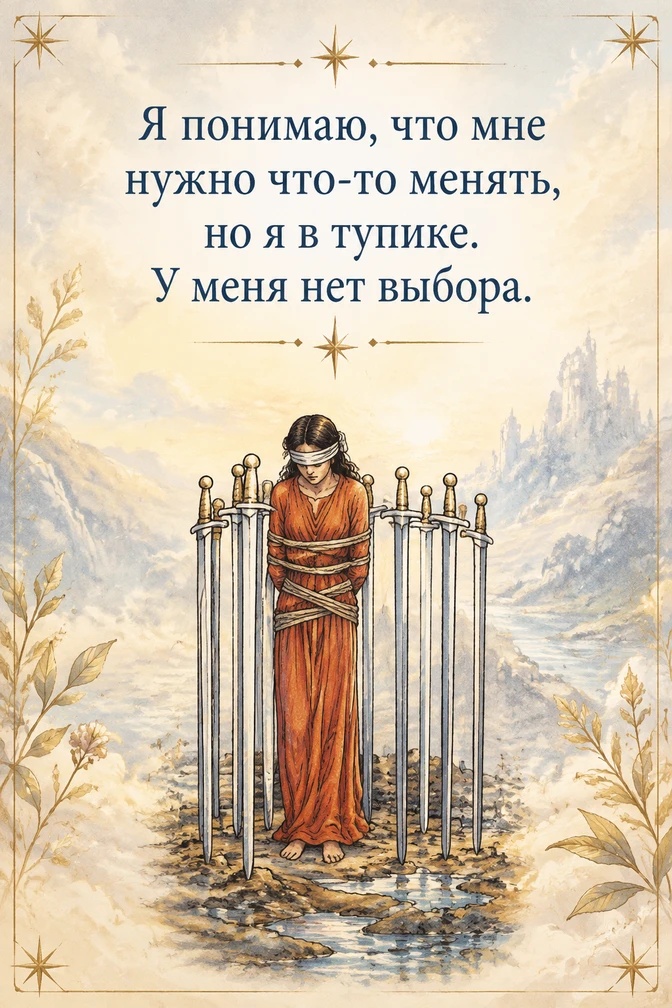 «Я понимаю, что мне нужно что-то менять, но я в тупике. У меня нет выбора».