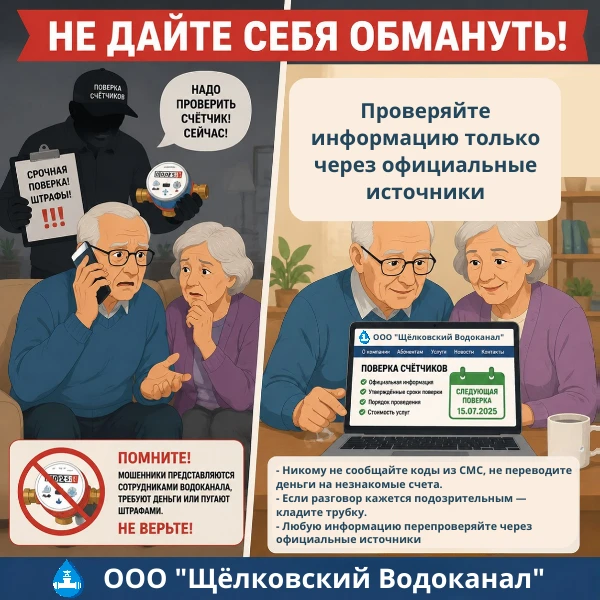 Не дайте себя обмануть!

Участились случаи мошенничества в сфере ЖКХ: жителям звонят и сообщают об «