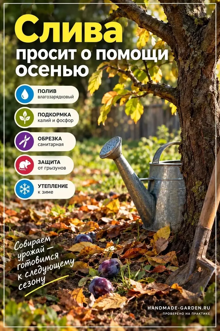 Слива просит помощи осенью
