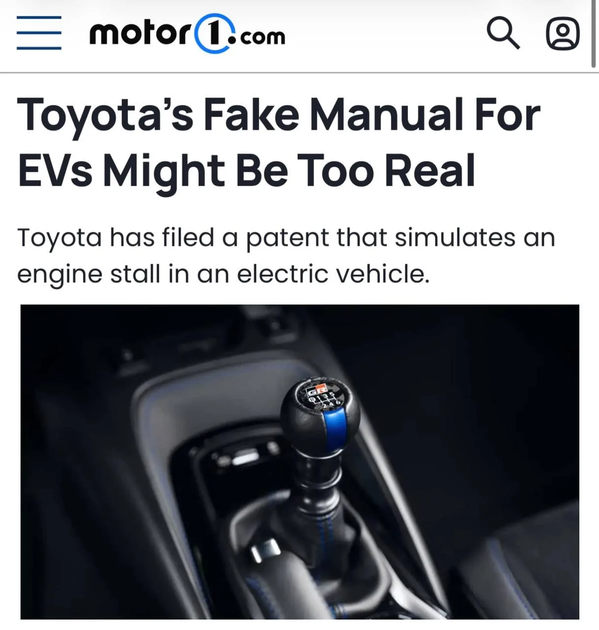 Toyota придумала для электромобилей «режим страданий»: виртуальная механика, сцепление и даже возмож