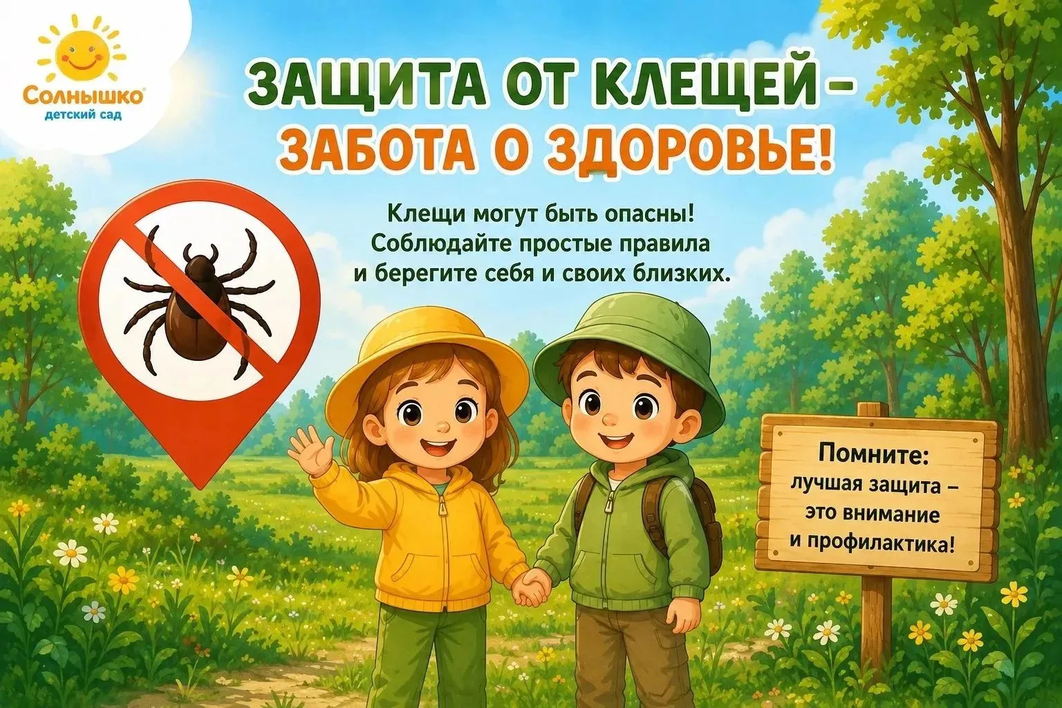 Клещи могут быть опасны! Соблюдайте простые правила и берегите себя и своих близких.