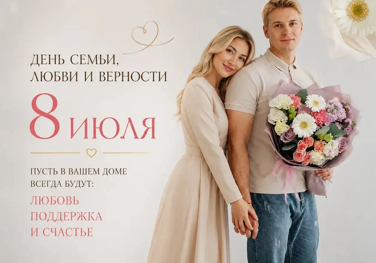 С Днём семьи, любви и верности! 

🌸Пусть в каждом доме царят тепло, забота и взаимопонимание, а люб
