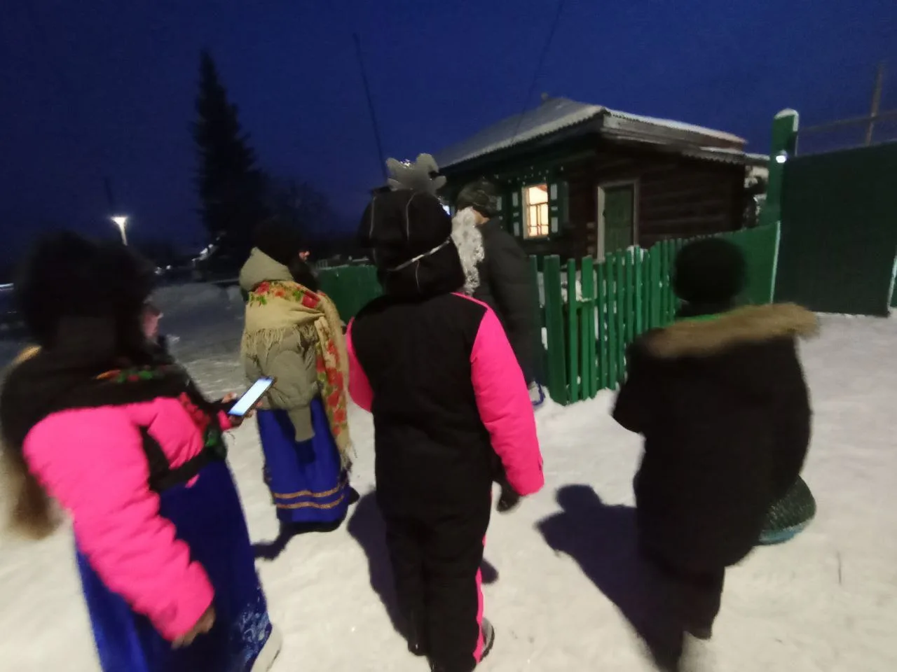 Сегодня в  селе Алкин прошли  колядки.