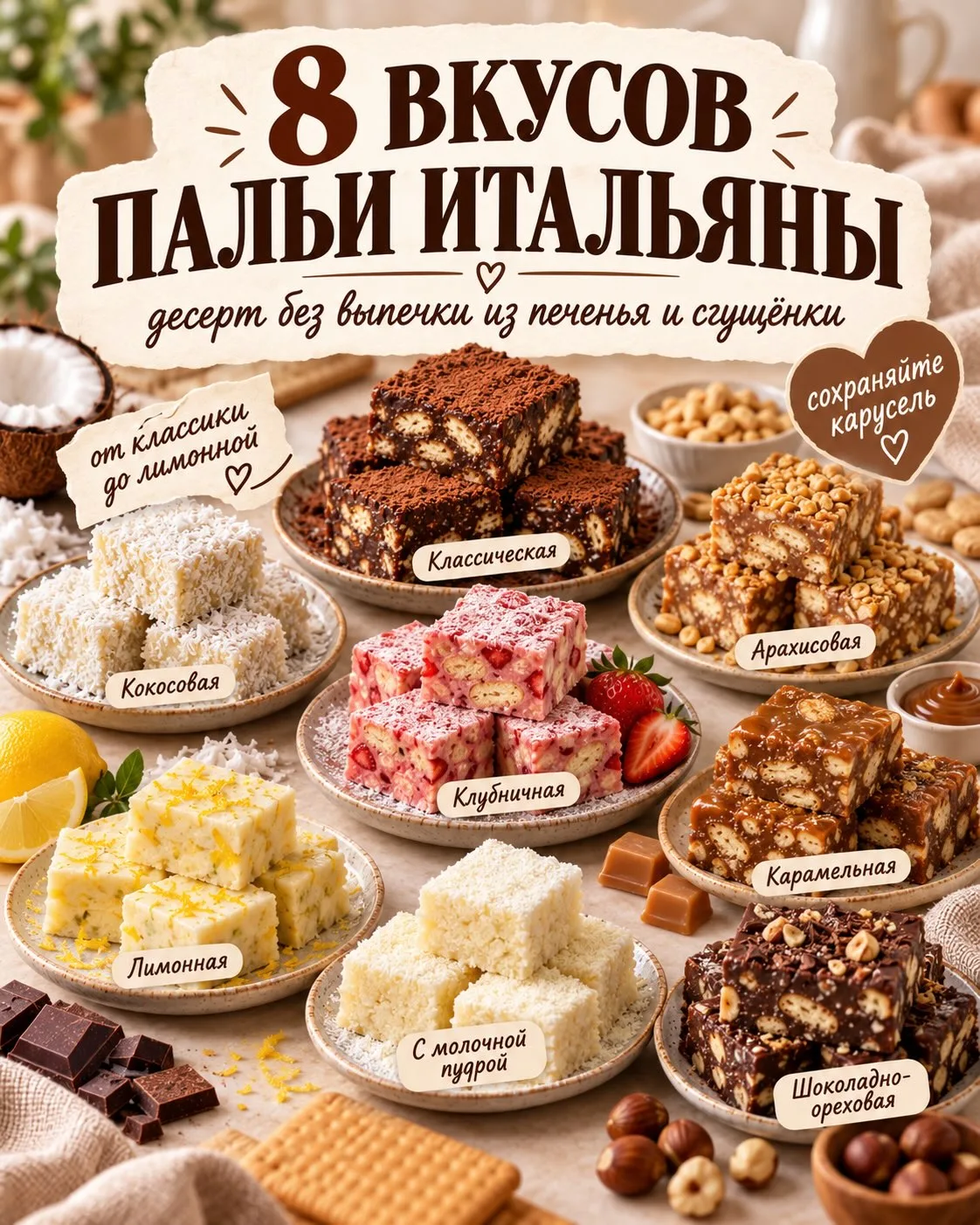 🍫 ОДНА ОСНОВА, А ВКУСОВ СРАЗУ ВОСЕМЬ!