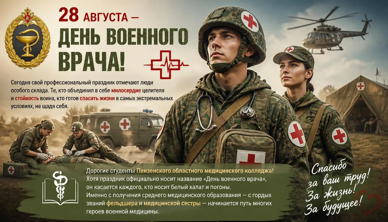 🎖 28 августа — День военного врача!