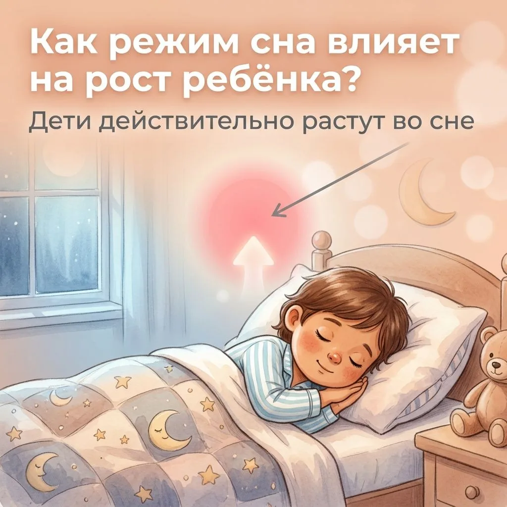 📏 Как зависит рост ребёнка от режима сна?